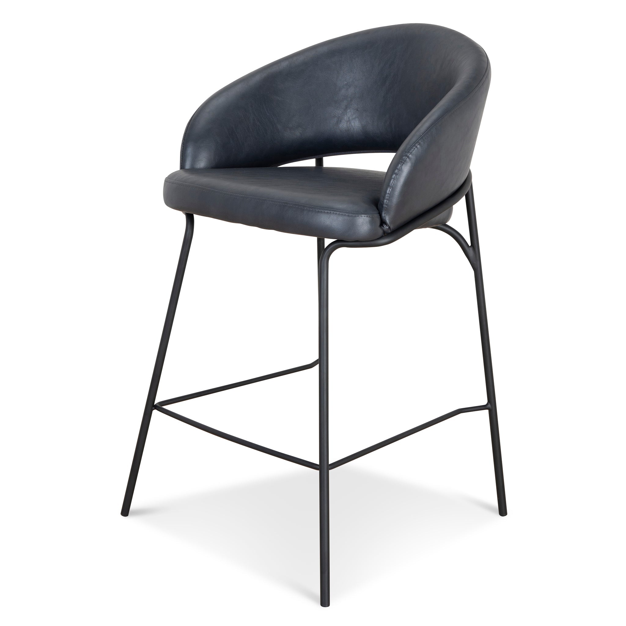 Rabi Fabric Barstool - Full Black