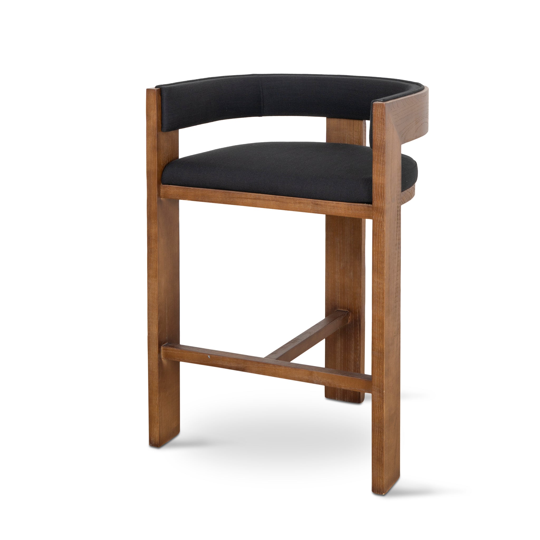 Miles Brown ELM Barstool - Black