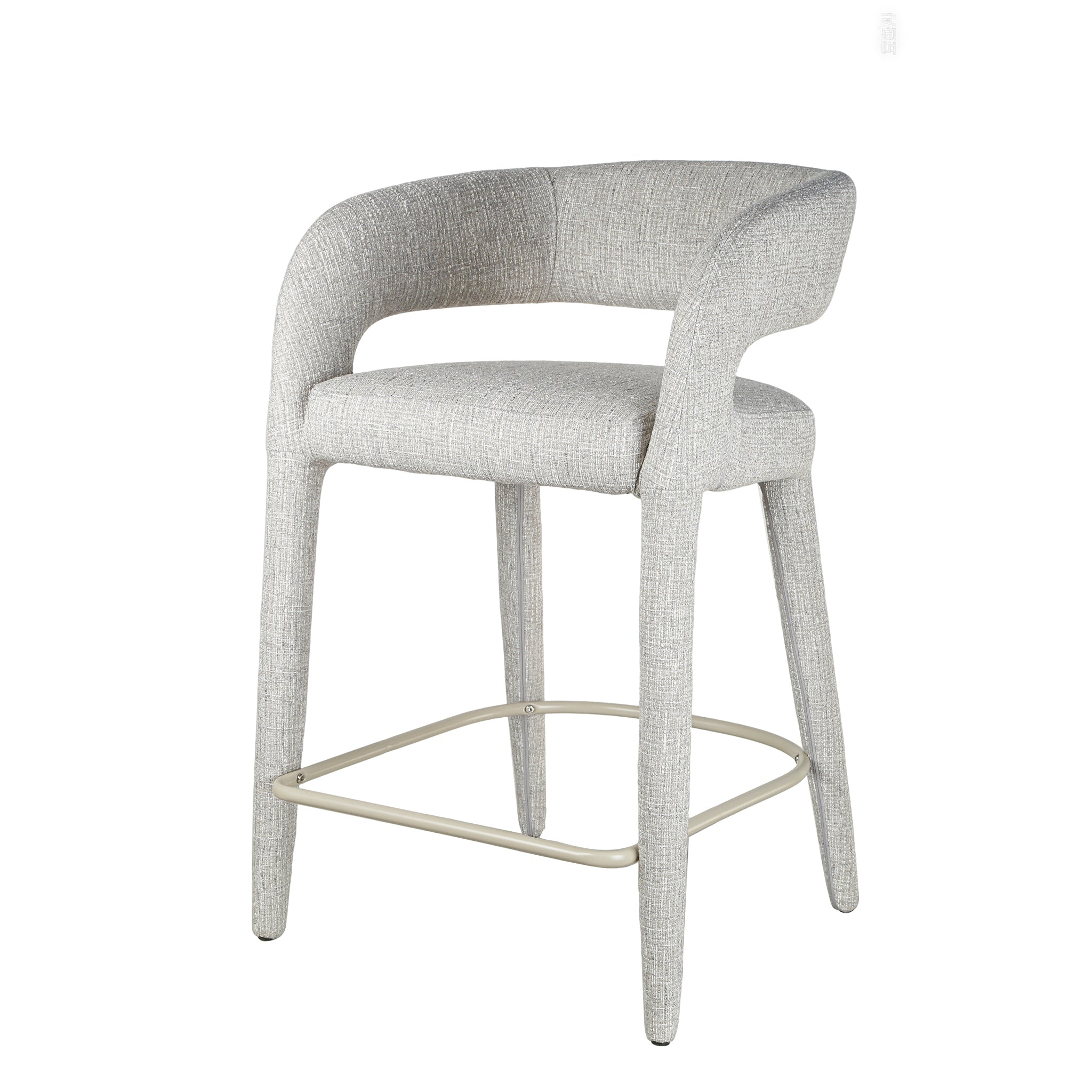 Roni 65cm Bar Stool - Chrome Grey