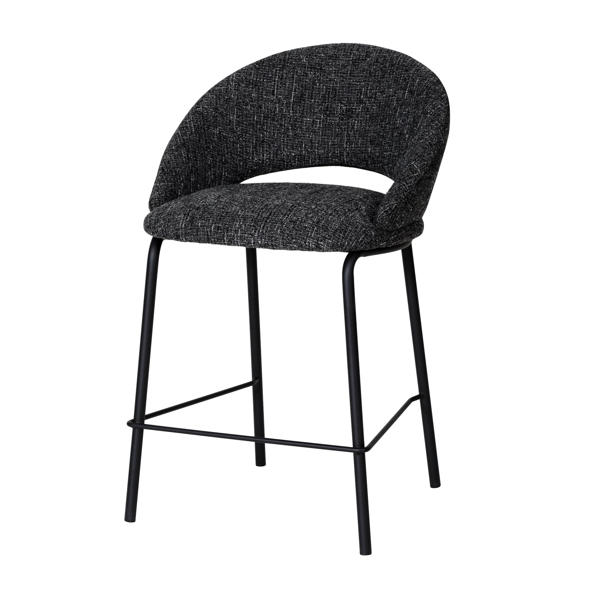 Harrington Black Bar Stool - Field Charcoal (Set of 2)
