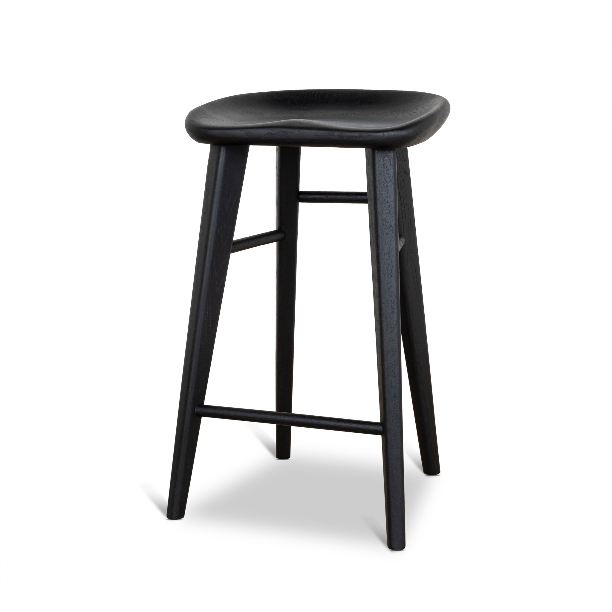 Elvo 65cm Bar Stool - Full Black