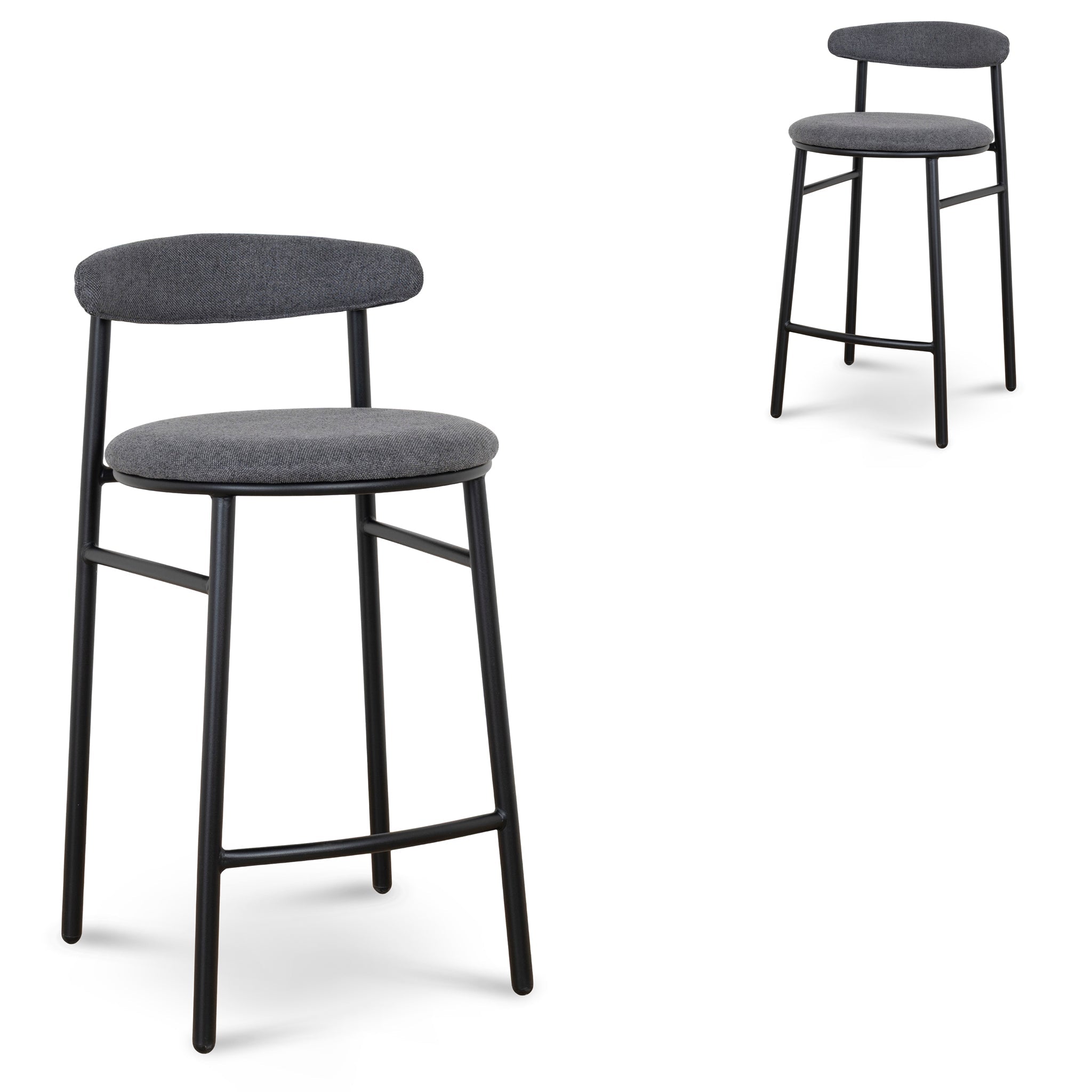 Oneal 65cm Barstool - Slate Charcoal (Set of 2)