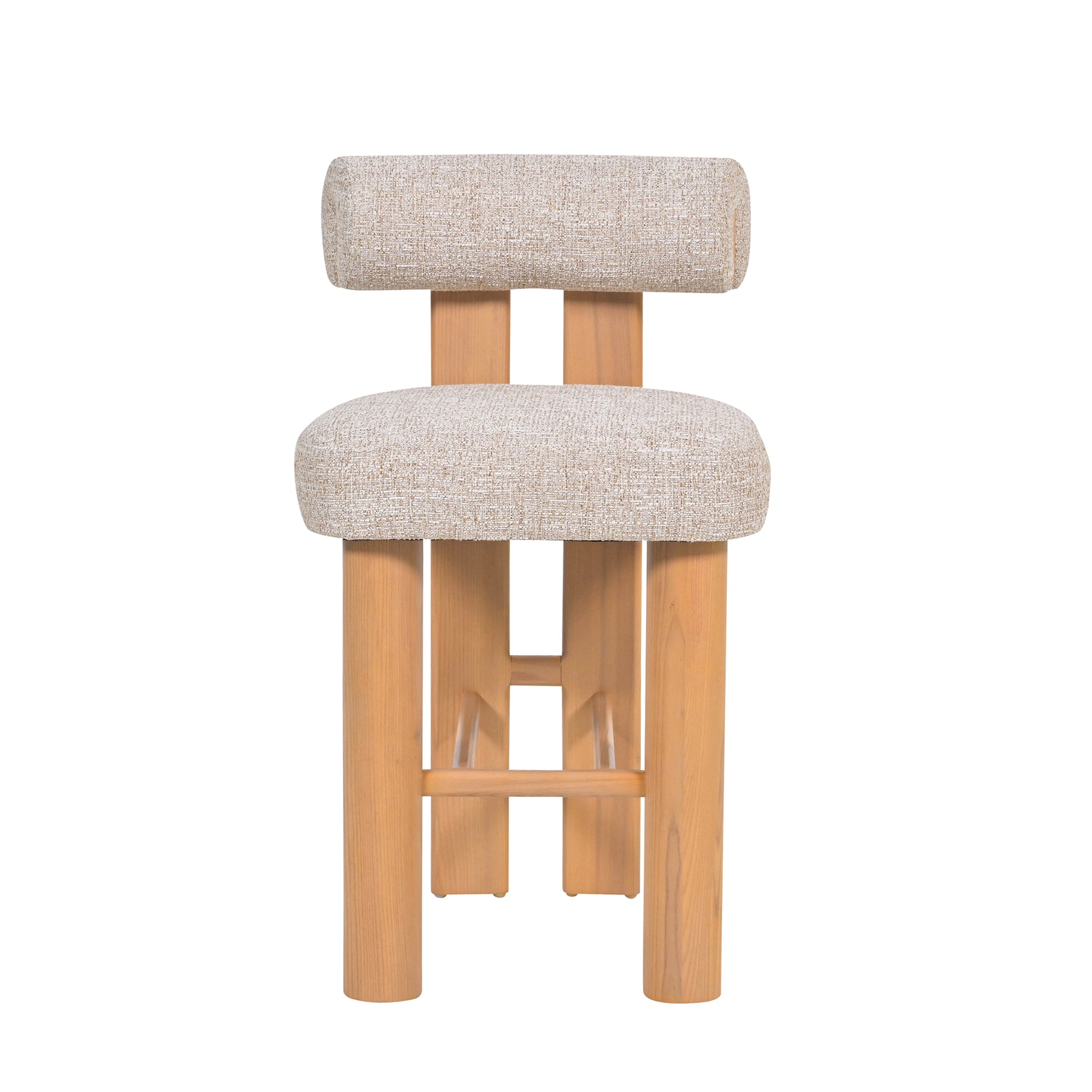 Remy Natural Barstool - Pale Beige - (Set of 2)