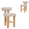 Remy Natural Barstool - Pale Beige - (Set of 2)