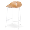 Breeze 65cm Matte White Bar Stool - Natural