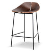 Breeze 65cm Matte Black Bar Stool - Walnut