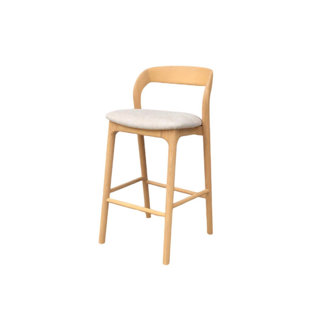 Marlow 65cm Natural Bar Stool - Naxos Beige