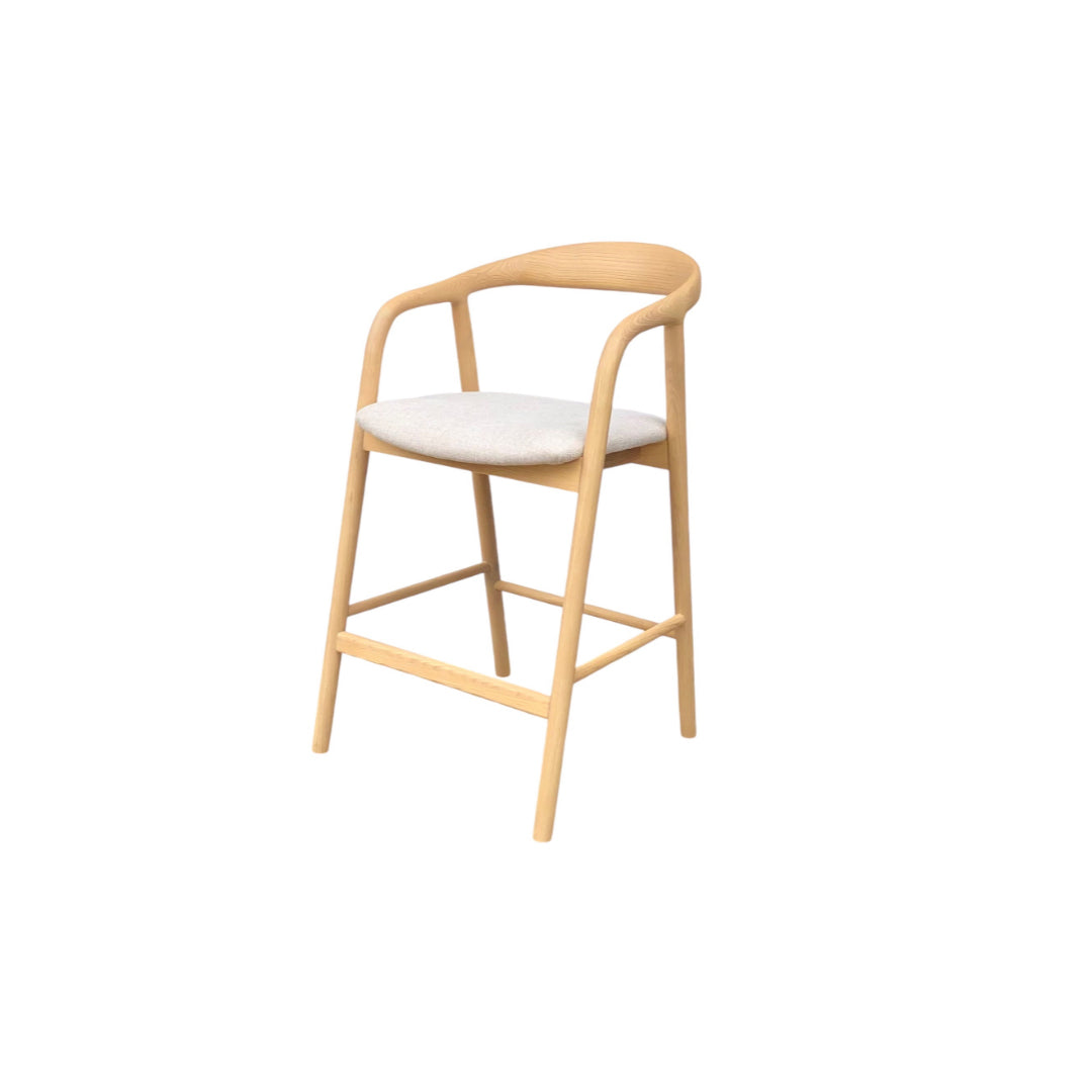 Rowan 65cm Natural Bar Stool - Naxos Beige