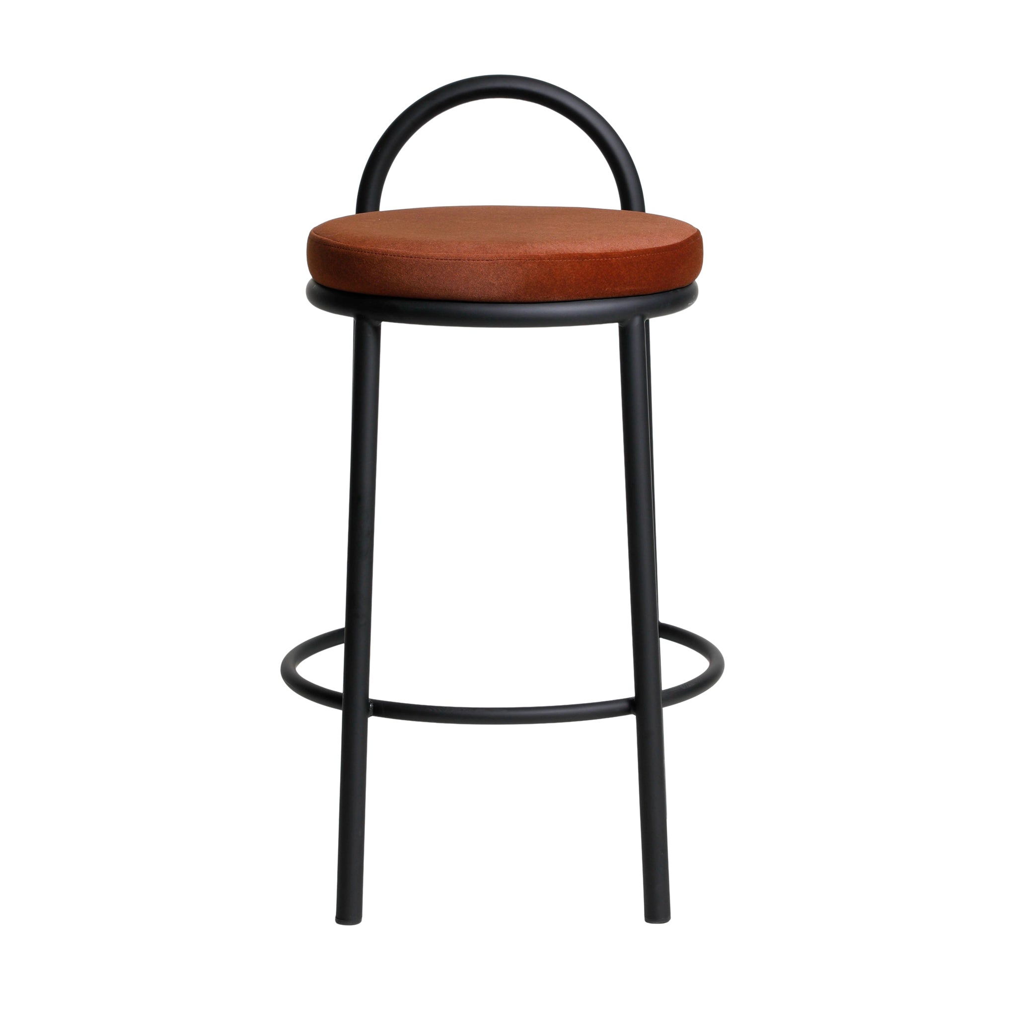 Mclean 63cm Black Frame Bar Stool - Red Bronze (Set of 2)
