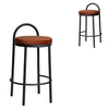 Mclean 63cm Black Frame Bar Stool - Red Bronze (Set of 2)