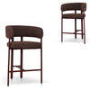 Elvika Red Barstool - Moss Brown (Set of 2)