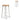 James 65cm Natural Timber Seat Bar Stool - White Frame (Set of 2)