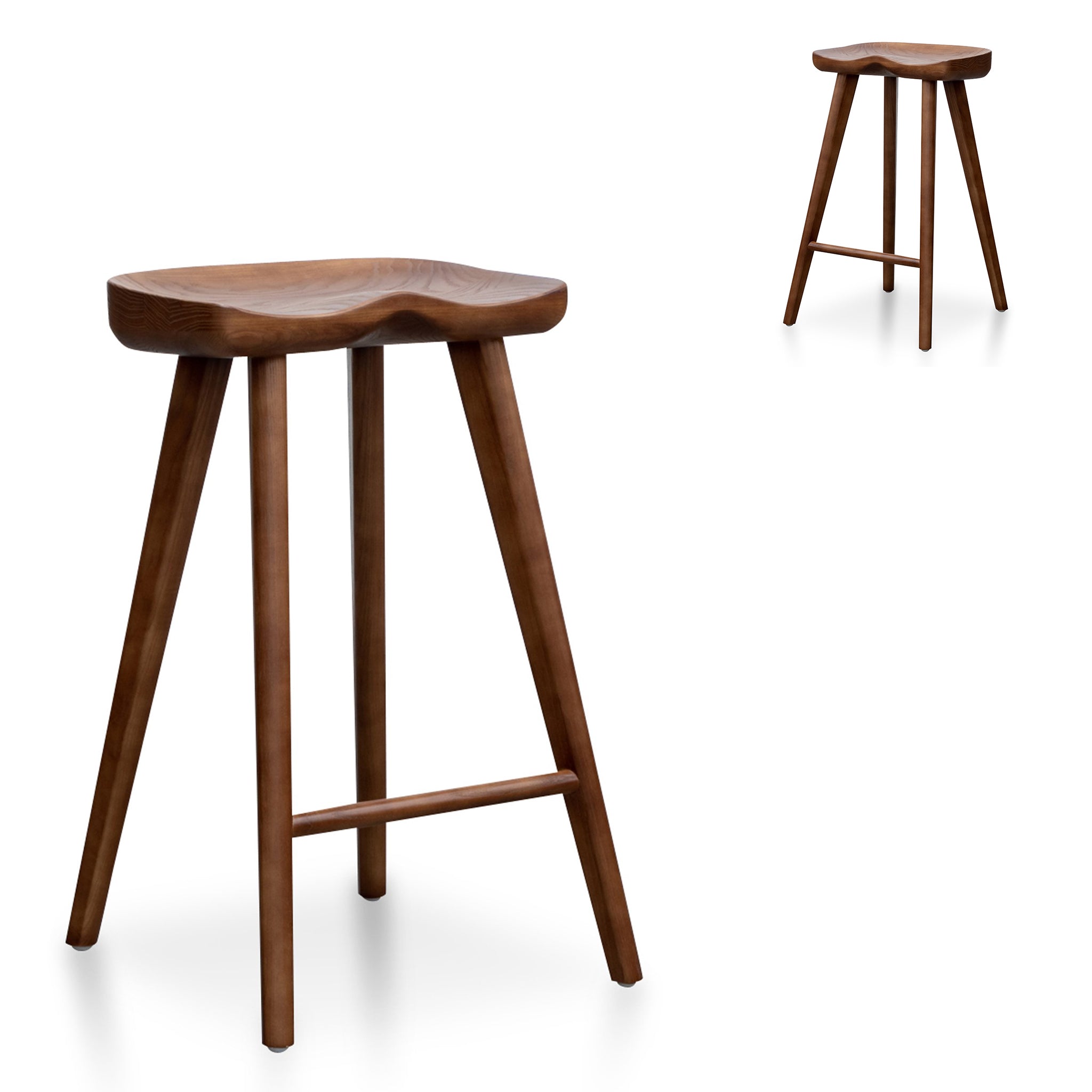Mill Wooden Bar Stool (Set of 2)