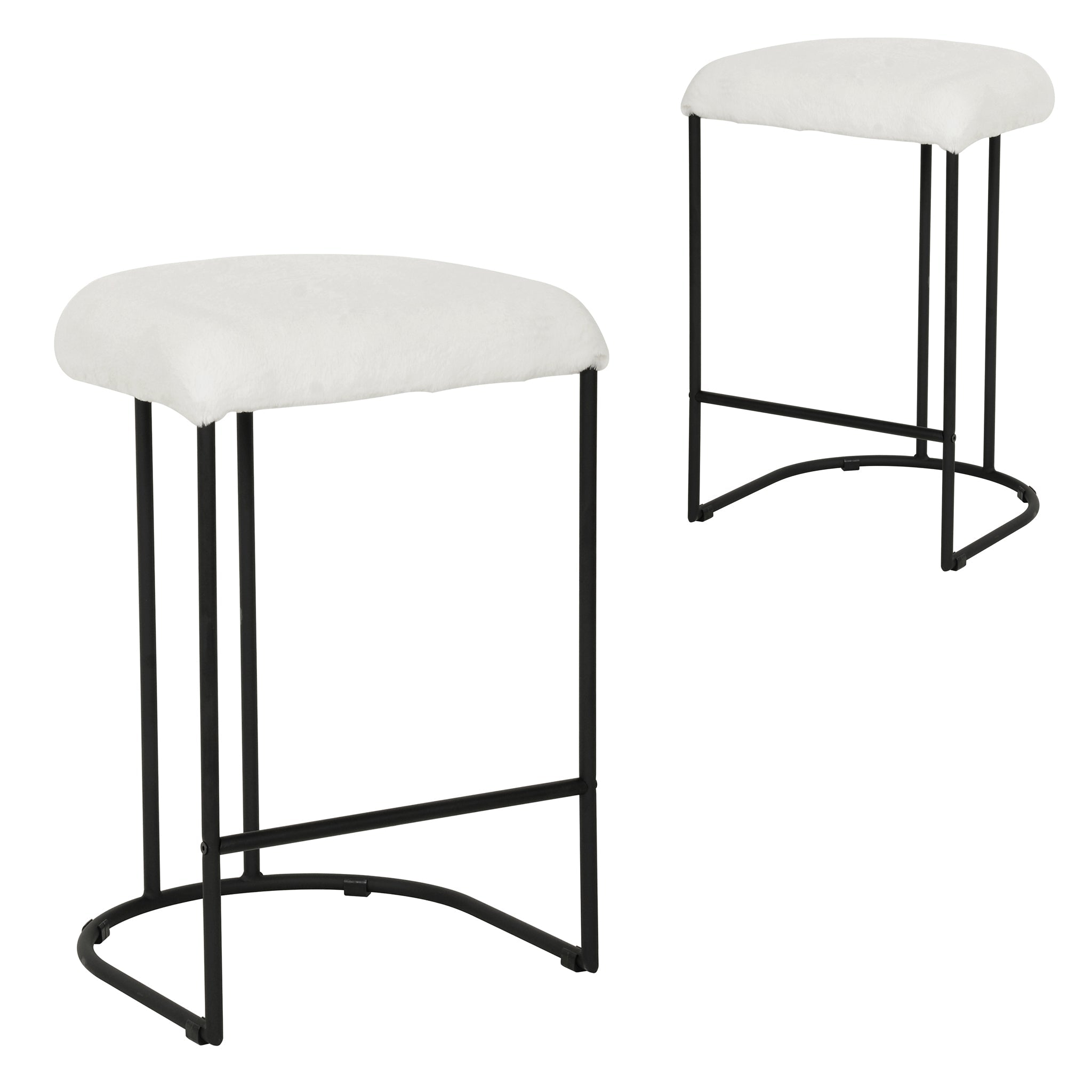 Galvan 65cm Bar Stool - Cloud Fur (Set of 2)