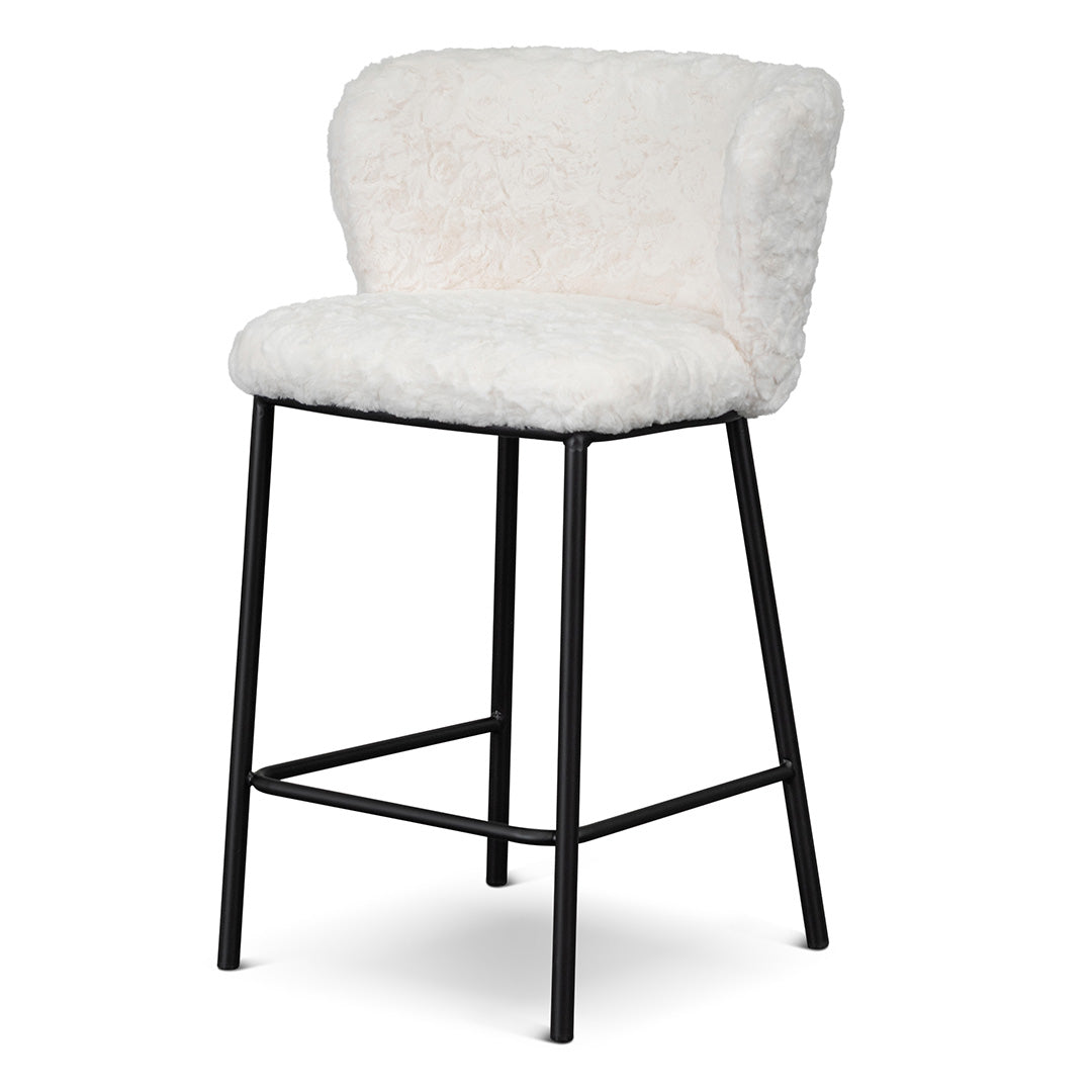 Flossie 65cm Fabric Bar Stool - Cloud Fur (Set of 2)