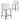 Flossie 65cm Fabric Bar Stool - Cloud Fur (Set of 2)