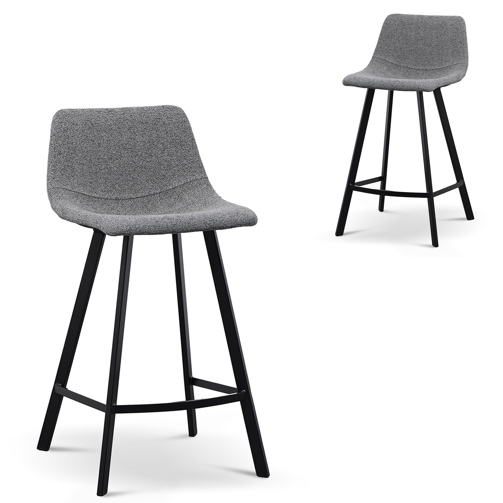 Duke 65cm Bar Stool - Spec Charcoal (Set of 2)