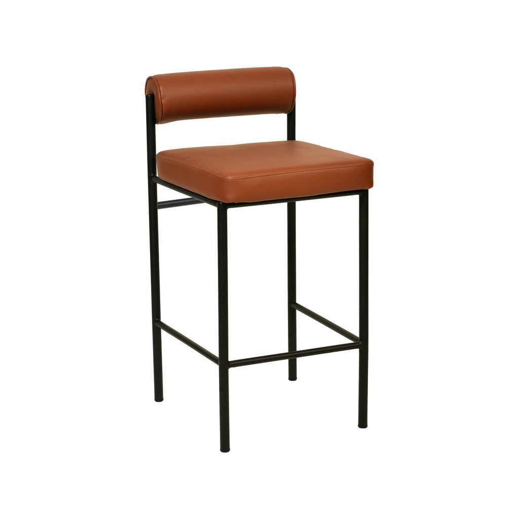 Shaffer 65cm Fabric Bar Stool - Brown (Set of 2)