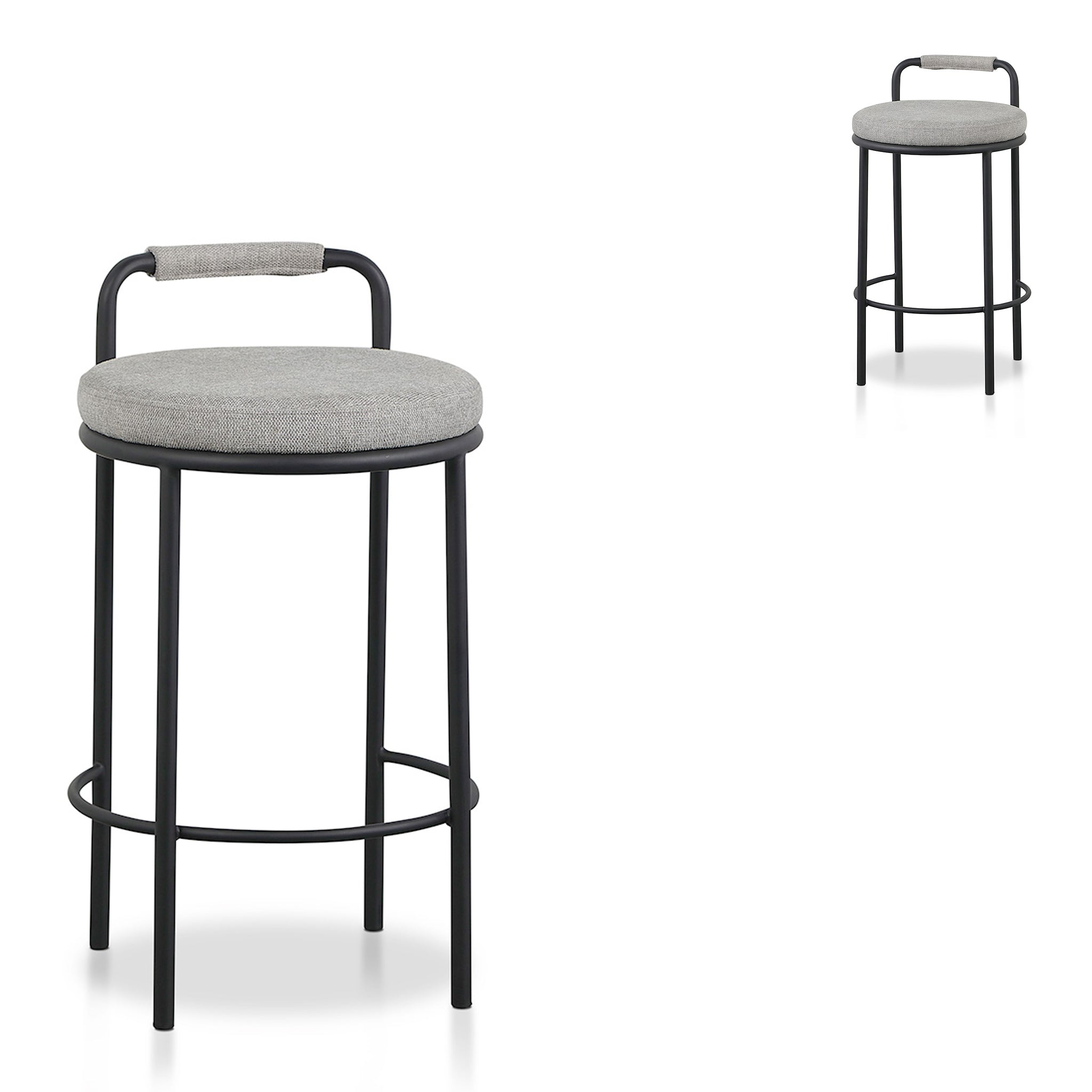 Karimi 65cm Bar Stool - Coastal Light Grey (Set of 2)