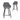 Cody 68cm Fabric Bar Stool - Spec Charcoal (Set of 2)