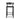 Erika 65cm Bar Stool - Full Black with Back Rest