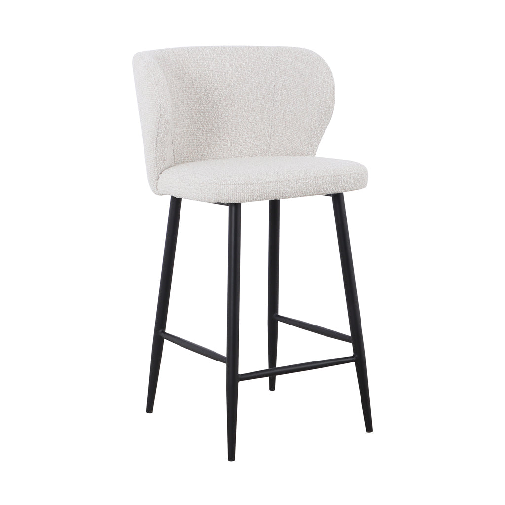 Perkins 65cm Bar Stool - Pearl Grey Boucle (Set of 2)