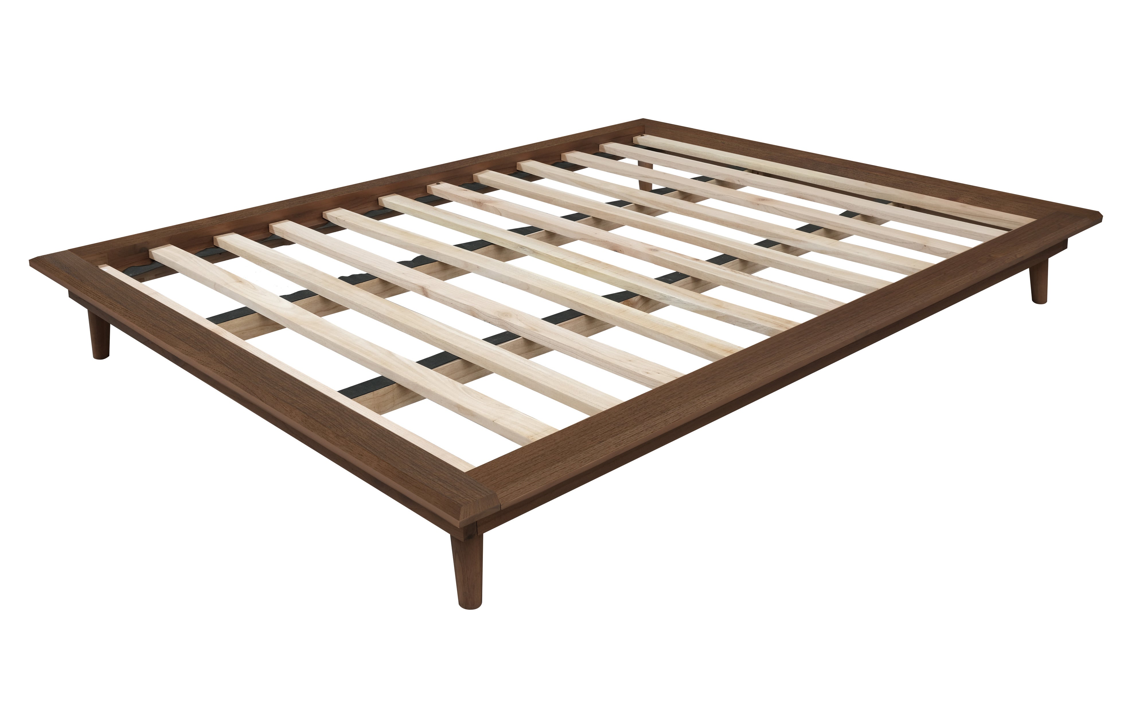 Gatsby Queen Size Platform Bed Base - Walnut