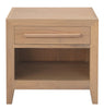 Dion 1-Drawer Solid Mindi Bedside Table - Natural