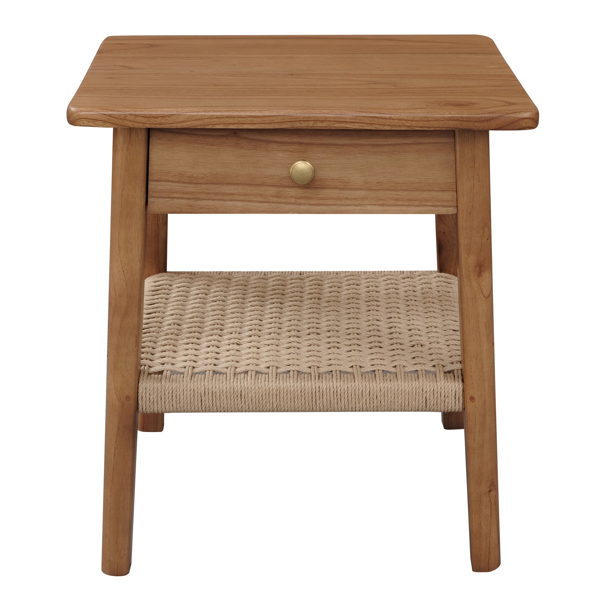 Kelly 1-Drawer Bedside Table - Almond