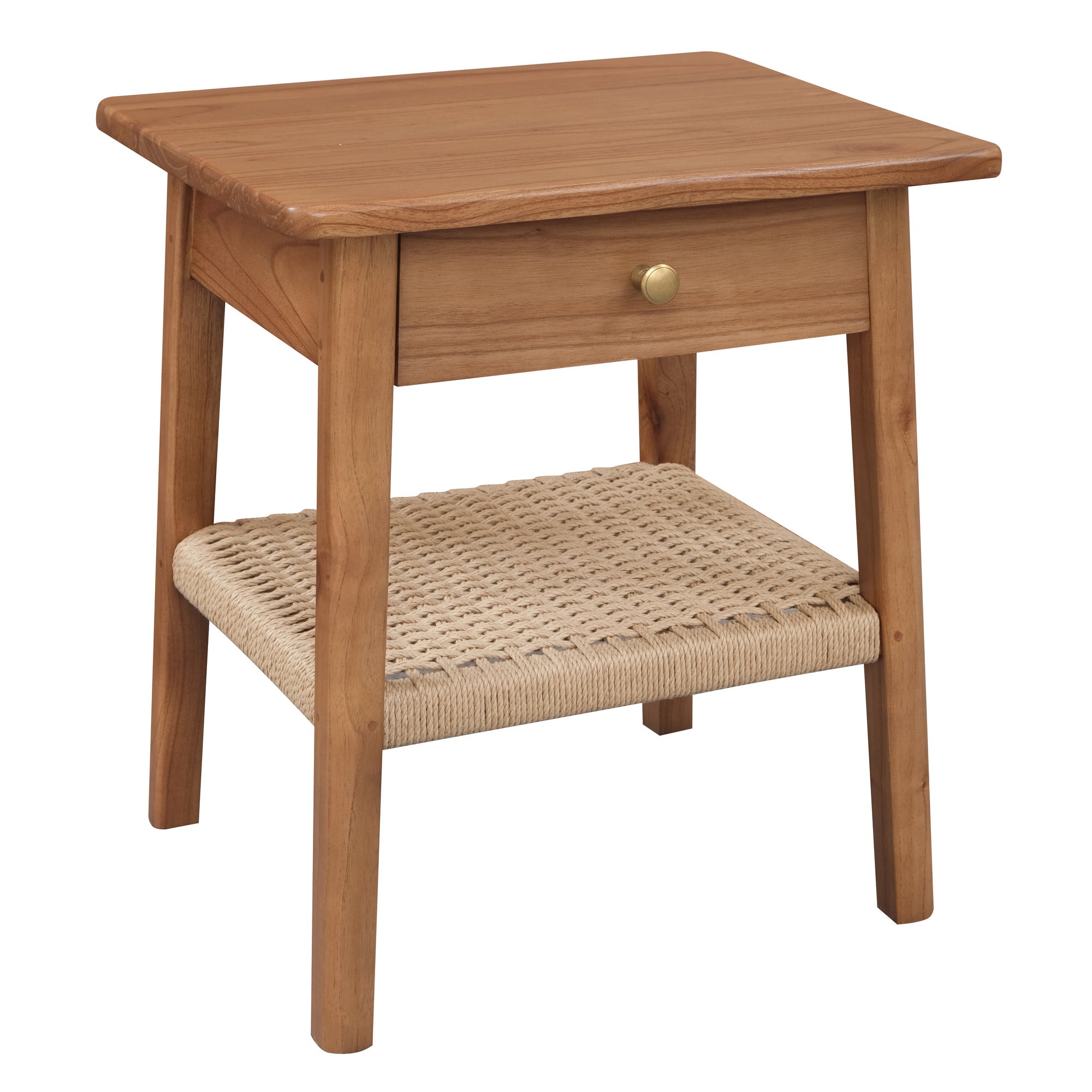 Kelly 1-Drawer Bedside Table - Almond