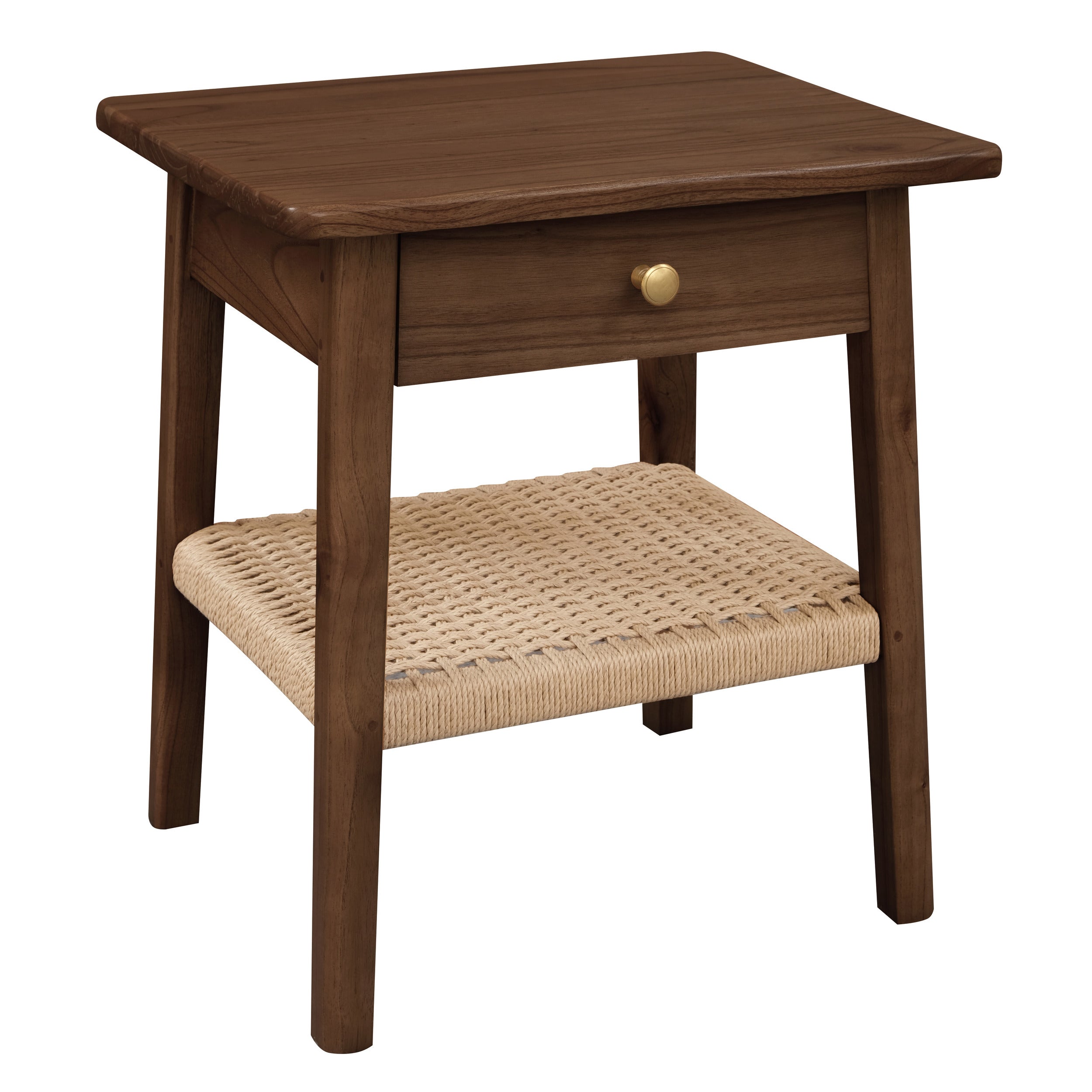 Kelly 1-Drawer Bedside Table - Walnut