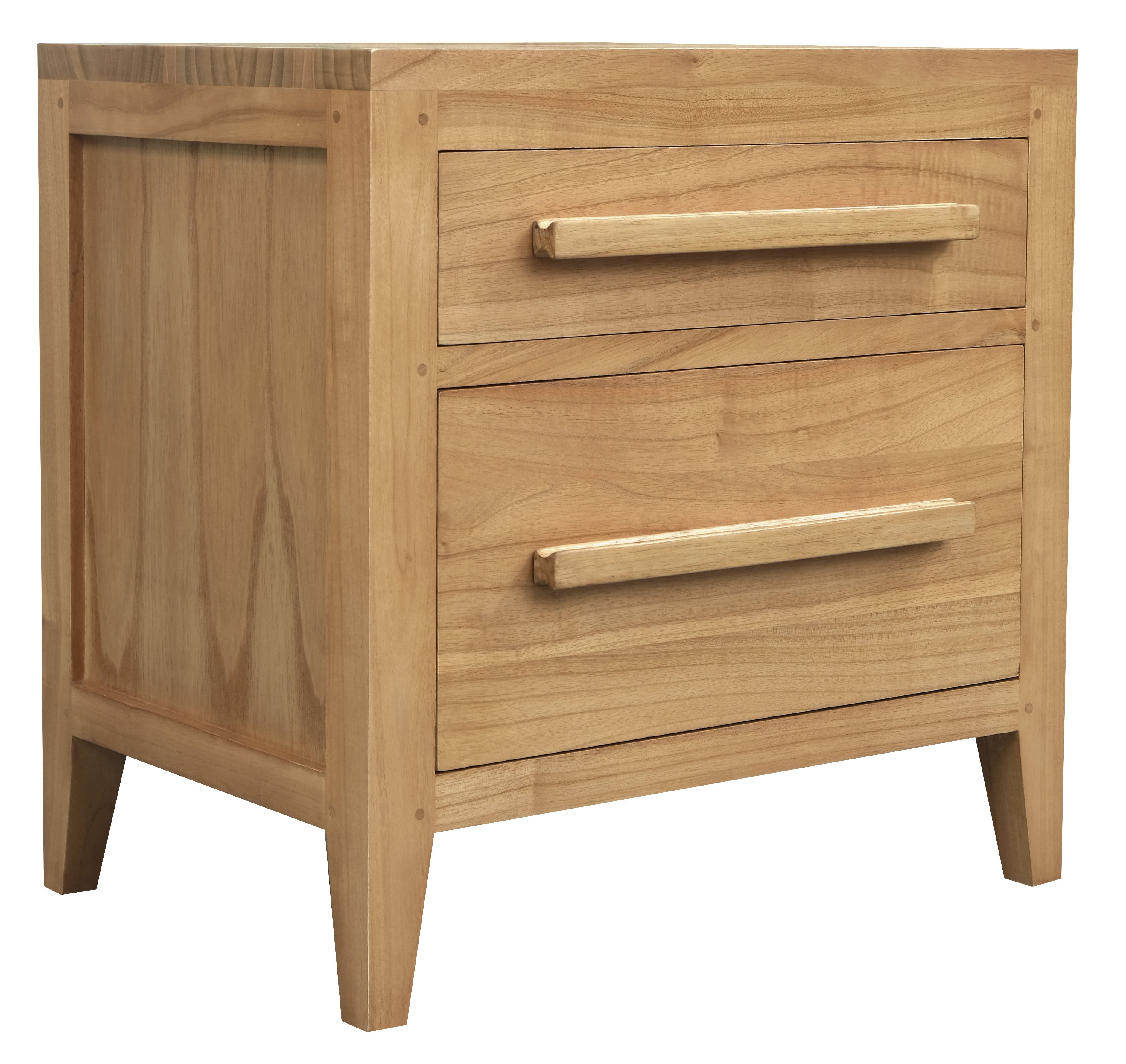 Dion 2 Drawer Bedside Table - Natural