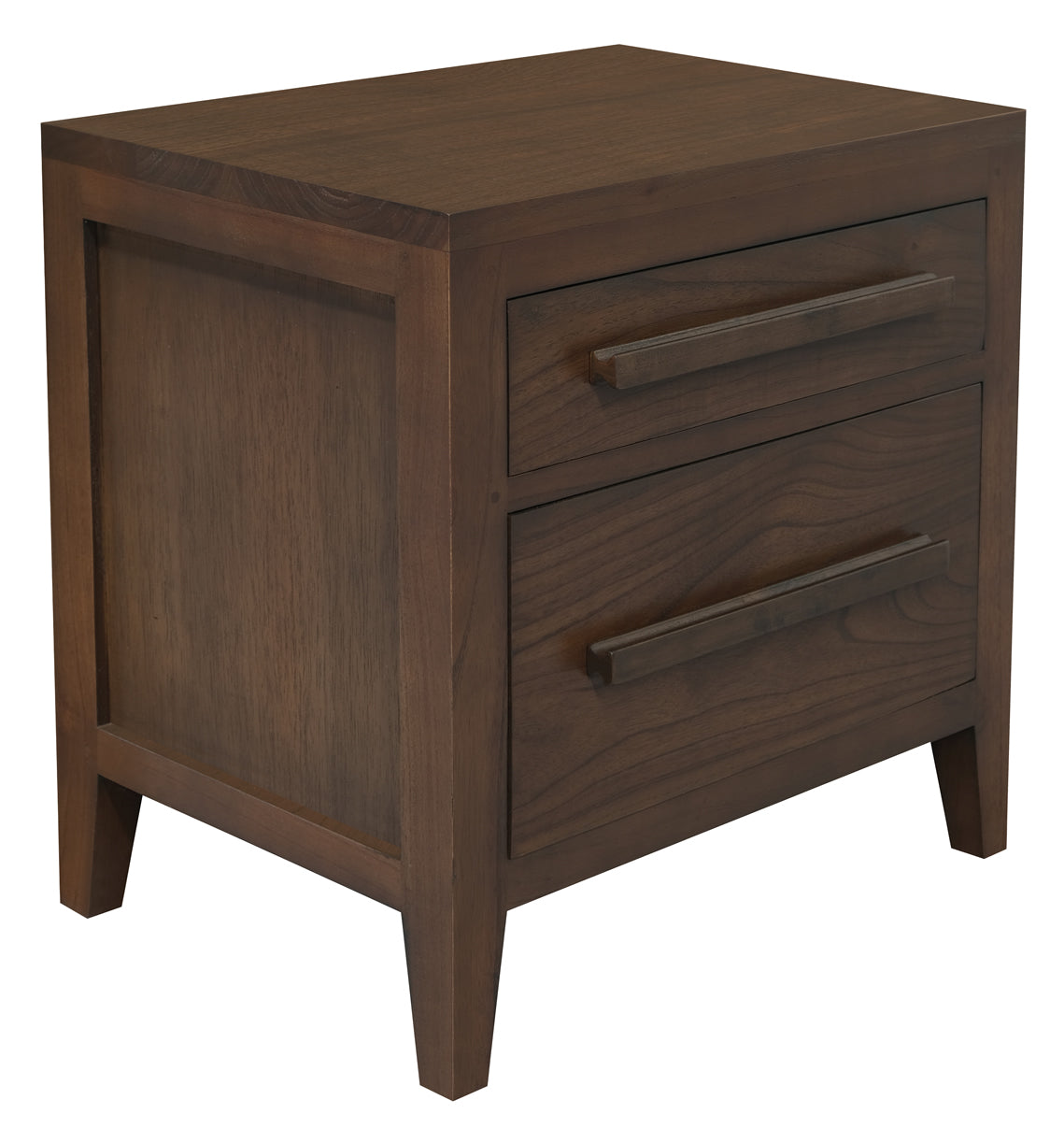 Dion 2 Drawer Bedside Table - Walnut