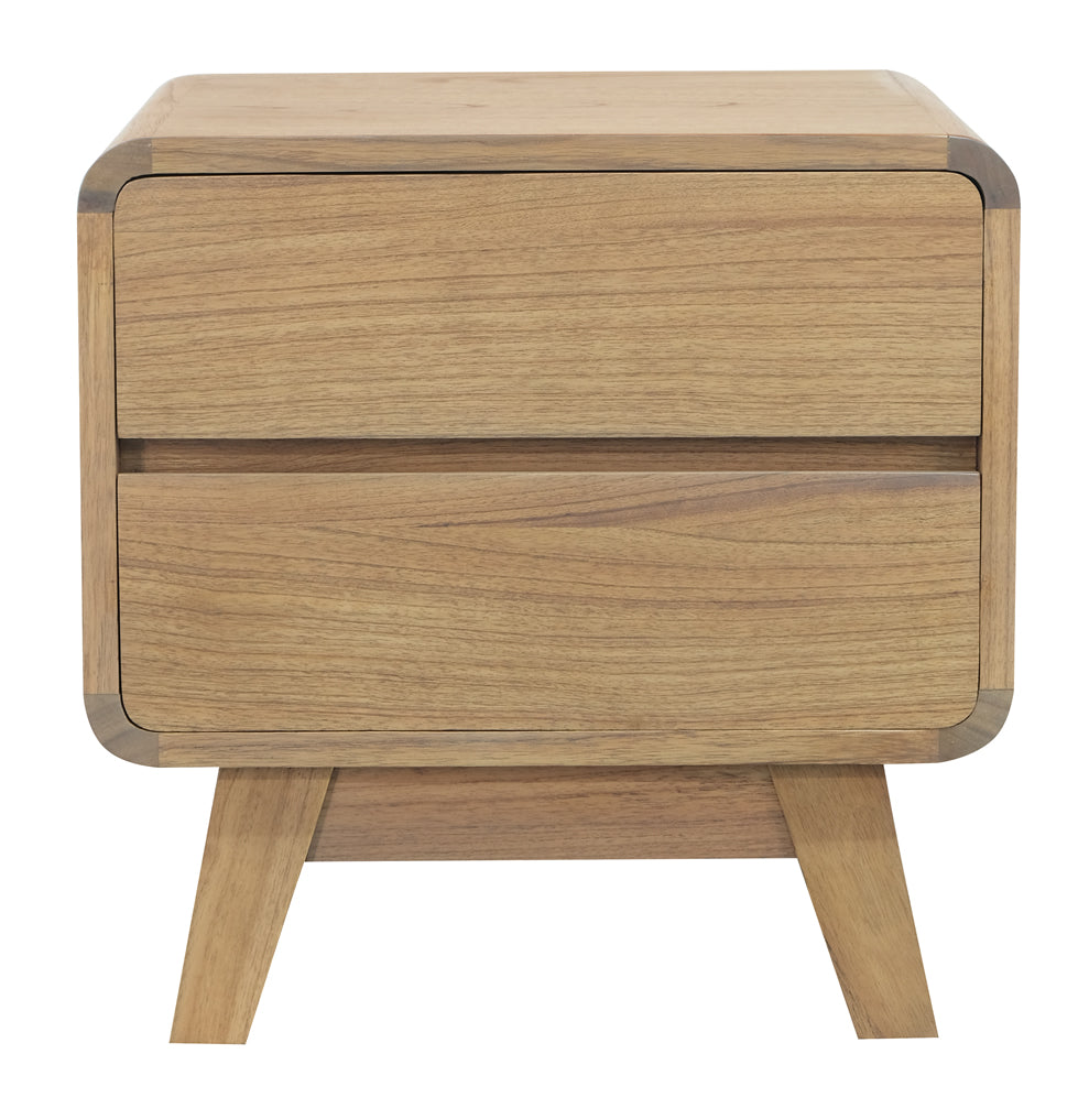 Providence 2 Drawer Bedside Table - Natural