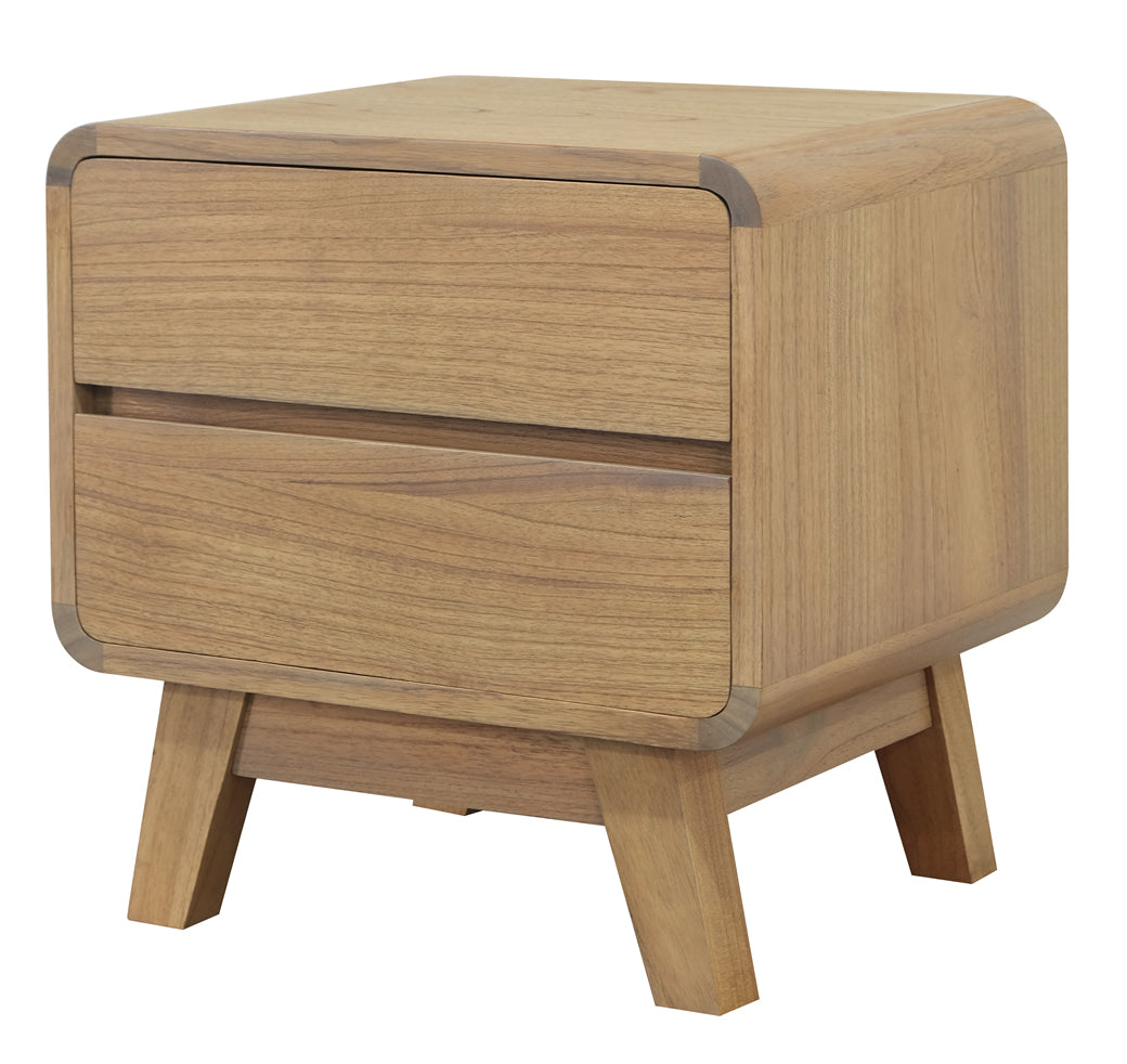 Providence 2 Drawer Bedside Table - Natural
