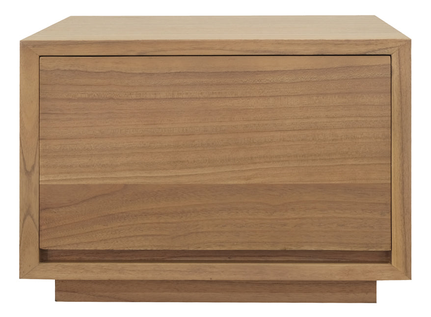 Oscar 1 Drawer Low Bed Side Table - Natural