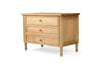 Hamilton Bedside Table 3 Drawer 91cm - Weathered Oak