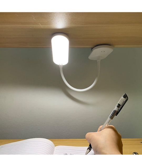 Clip Lamp LED 2.5W 6500K Touch Adj Brightness White Rechargeable H 456mm W/Flexible Neck