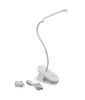 Clip Lamp LED 2.5W 6500K Touch Adj Brightness White Rechargeable H 456mm W/Flexible Neck