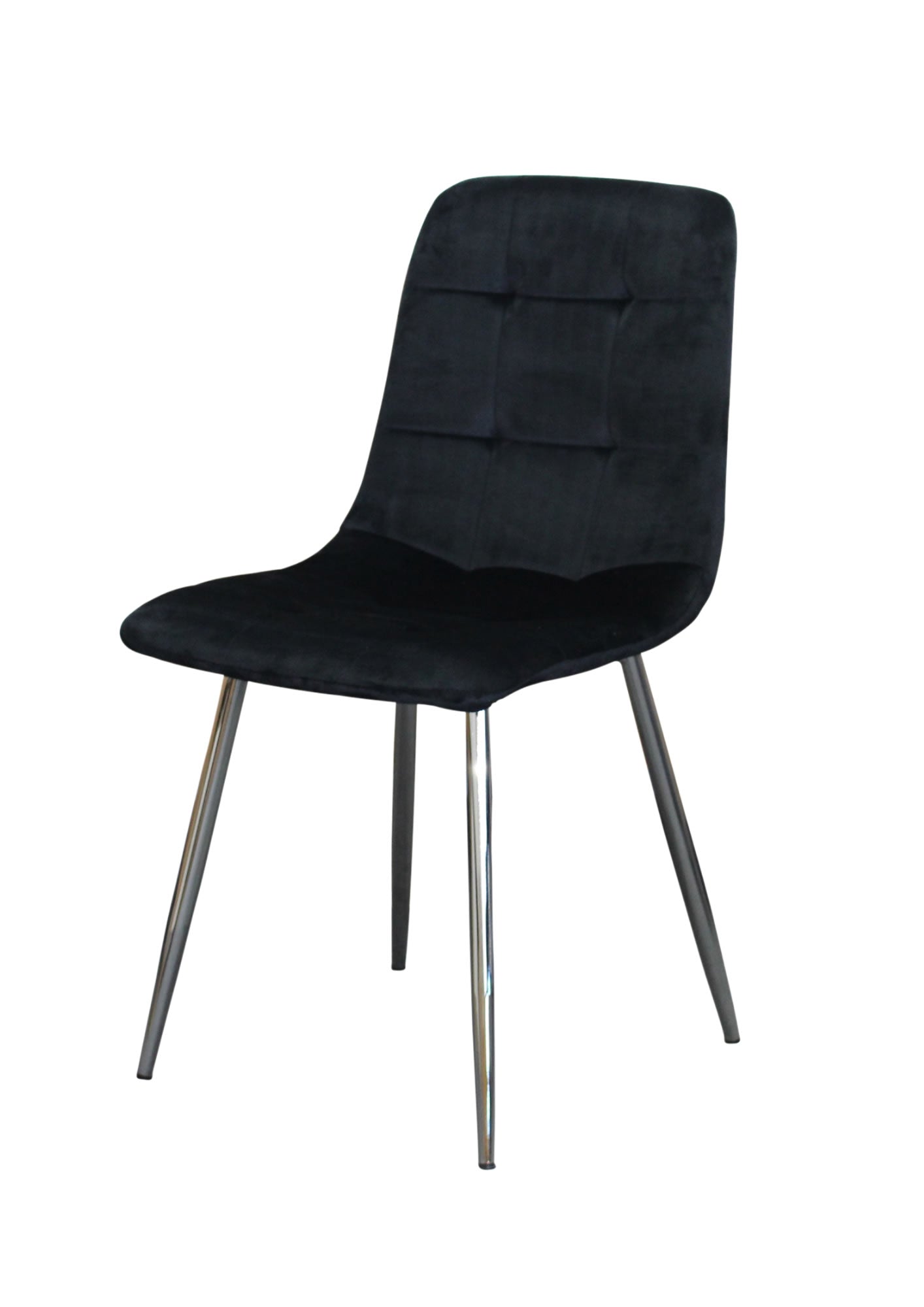 Fiorenza Dining Chair Black Velvet/Chrome Leg (Set of 4)