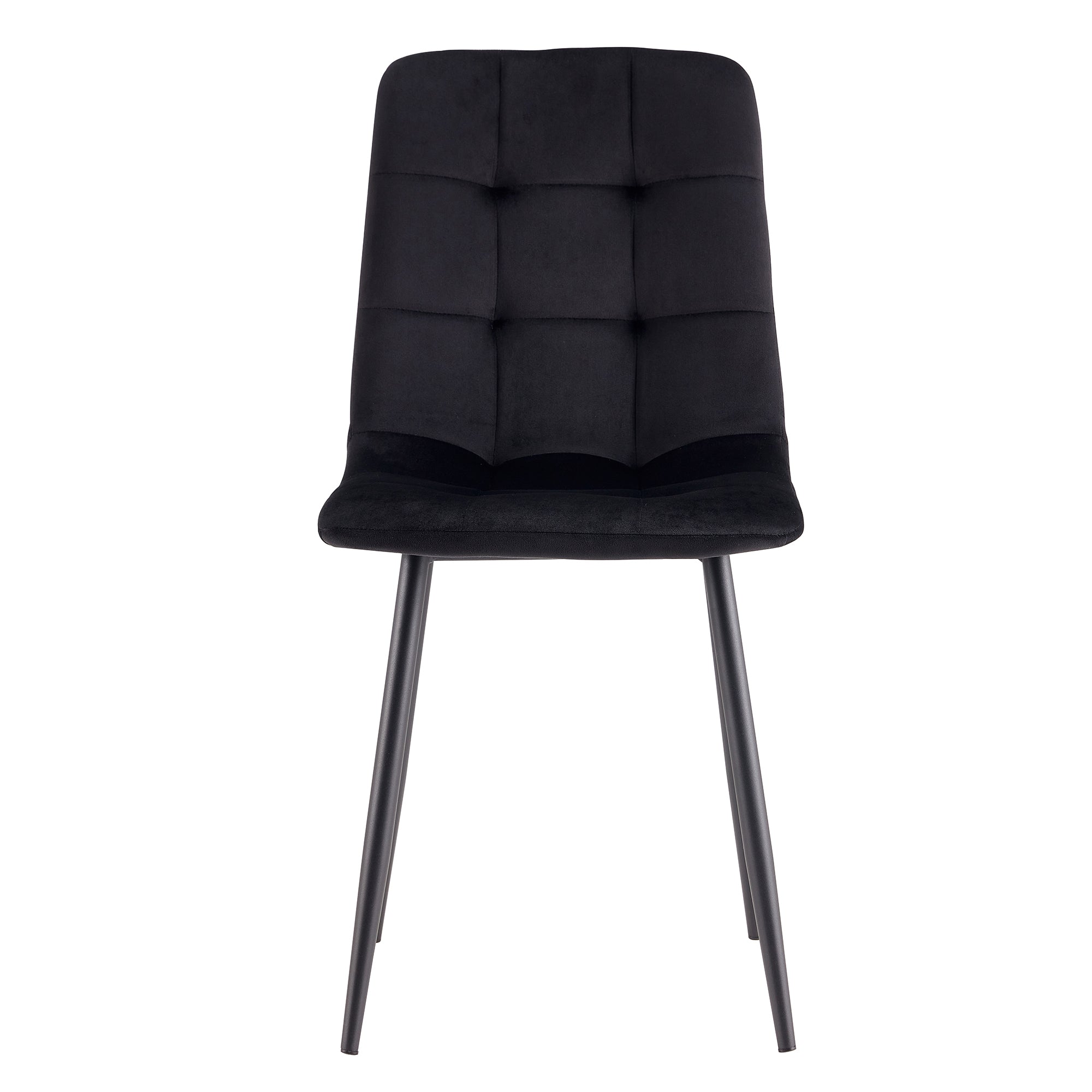 Fiorenza Dining Chair - Black Velvet/Black Powdercoated Leg