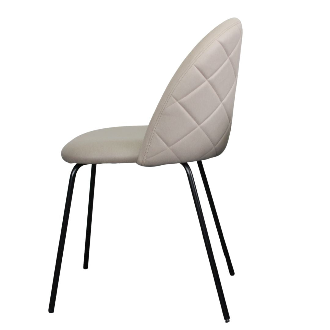 Floriz Dining Chair - Beige Technology Fabric/Black Leg