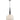 Pendant ES 72W Large Frosted Wine Glass Ribbed W/Black Highlight OD 250 X H430mm