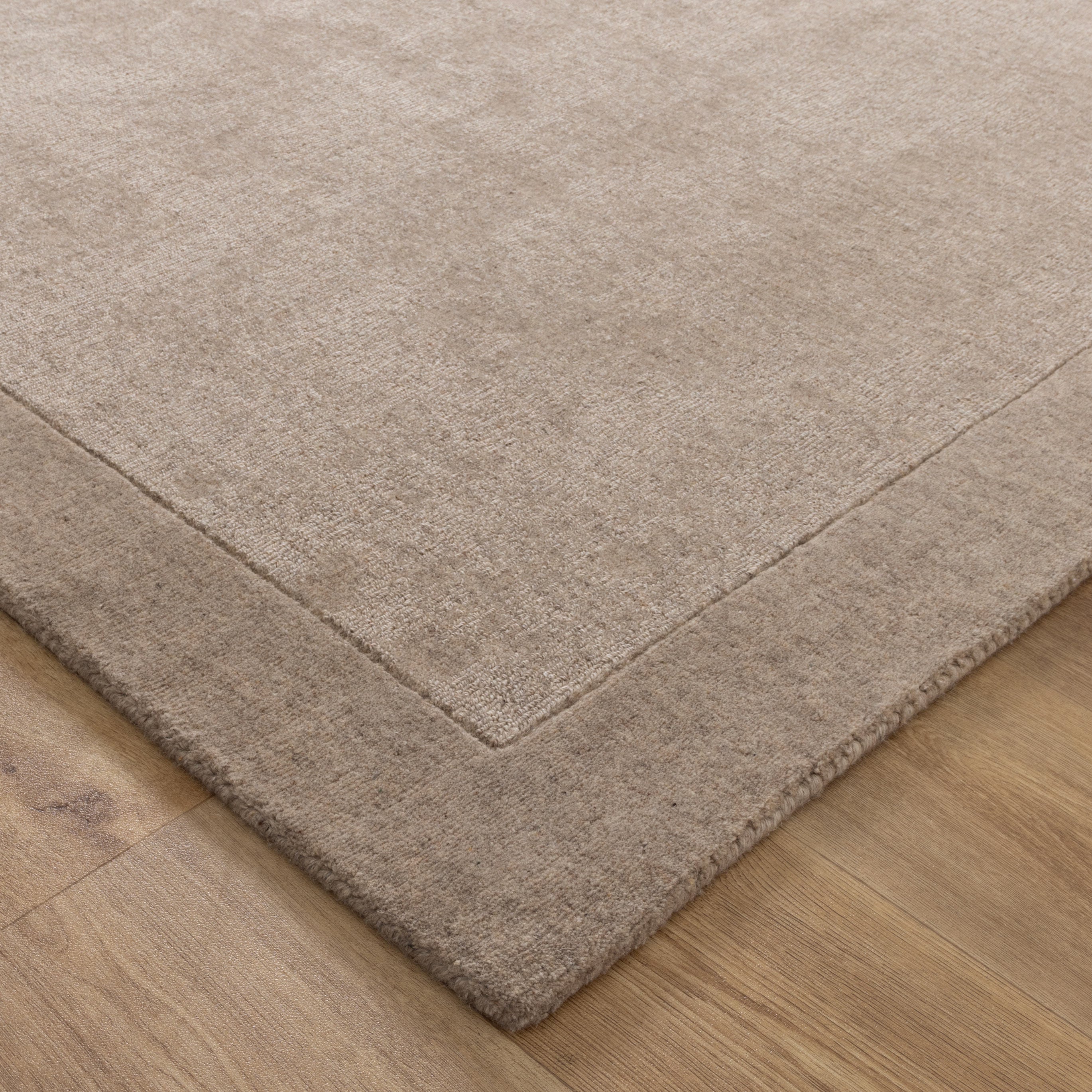 Seda Camel Border Wool Rug