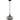 Pendant SES 72W Smokey Black Wine Glass (Mirror) Ribbed W/Brass Highlight OD 180 X H190mm