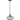 Pendant SES 72W Green Wine Glass Ribbed W/Brass Highlight OD 180 X H190mm
