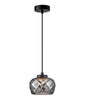 Pendant S/M LED Smokey Black Glass W/Segments Ellipse 5W Tri 3K/4K/6K 182 Lm
