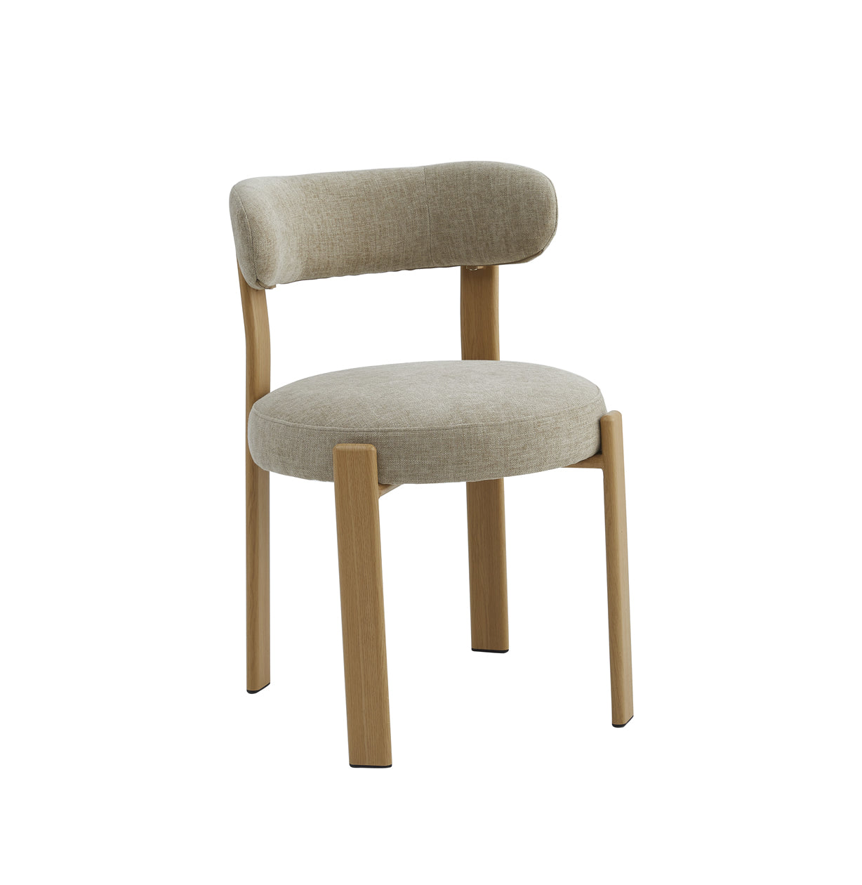 Carmo Dining Chair Natural Legs - Beige (Set of 2)