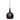 Pendant ES 40W Black Embossed Bell W/Gold Interior OD 200mm