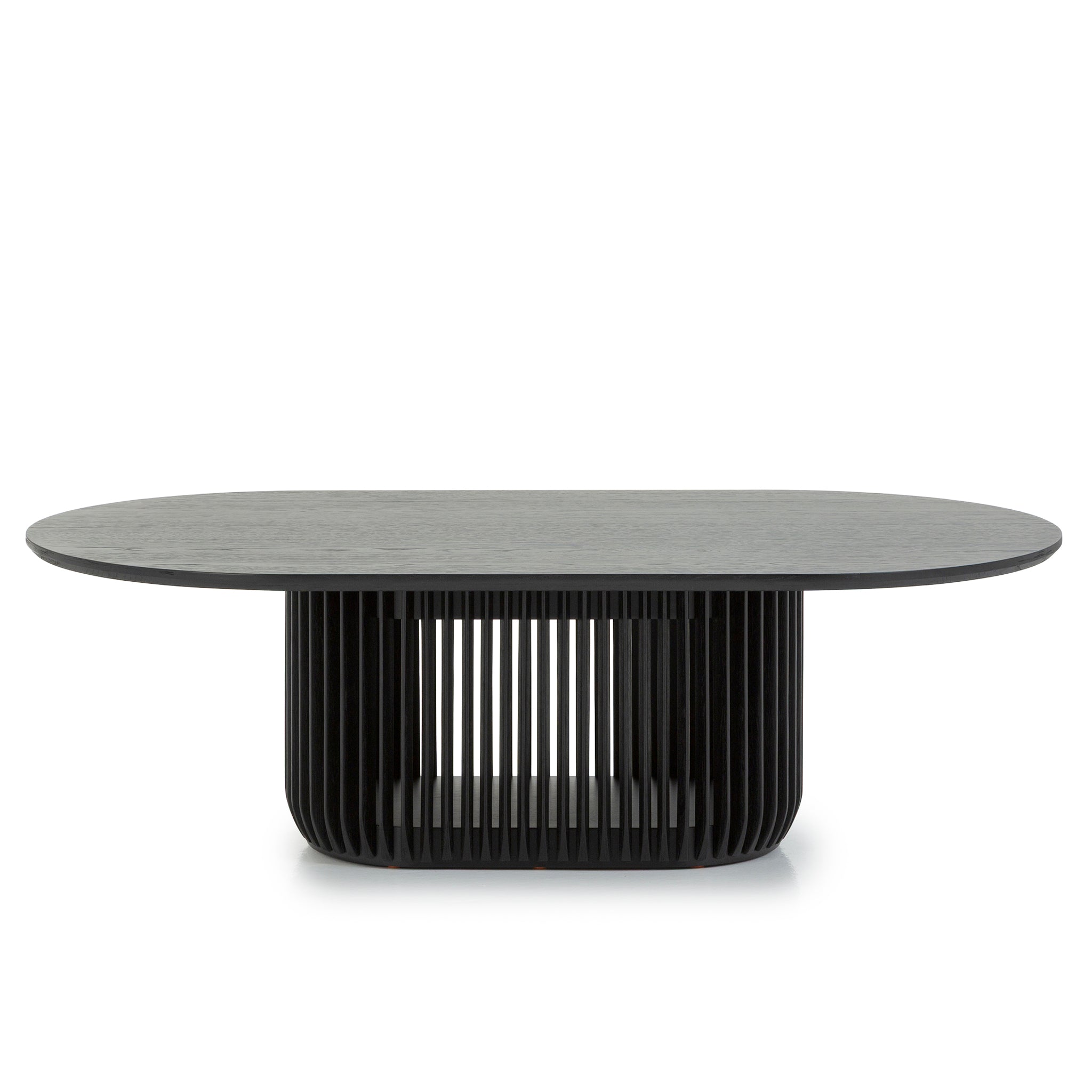 Arvena 1.3m Oval Coffee Table - Black Stain